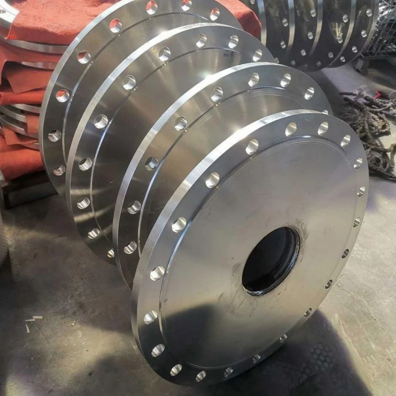 Integral pipe plate flange